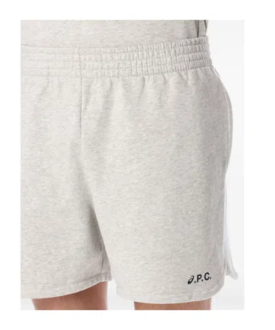 Apc A.p.c. X Asics Elastic Waist Shorts In White