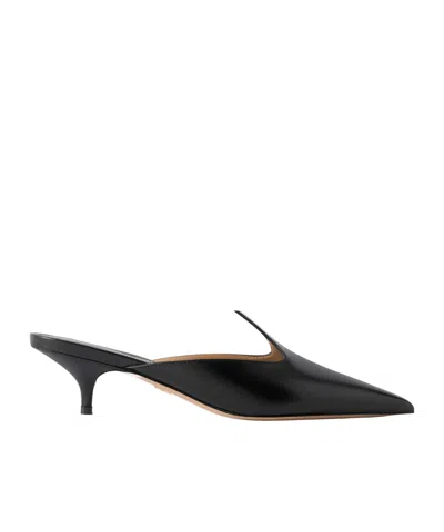 Ferragamo Dorye Leather Mule Pumps In Black