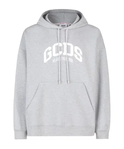 Gcds Gray Cotton Sweatshirt In Grey