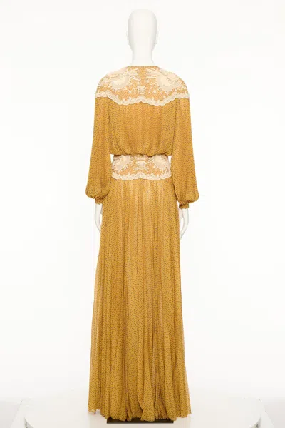 Valentino Long Sleeve Dress In Brown