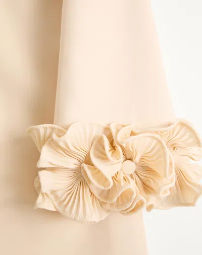 Valentino Garavani Wool And Silk Short Dress In Nude