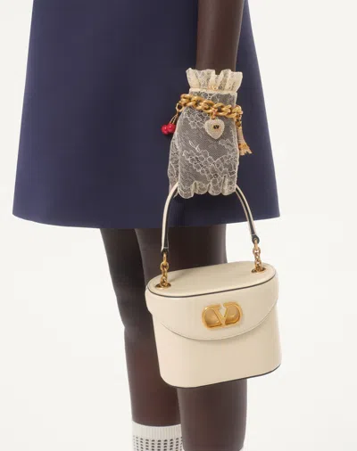 Valentino Garavani Wool And Silk Embroidered Dress In Blue