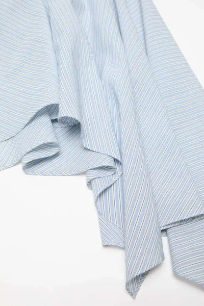 Acne Studios Striped Midi Dress In White