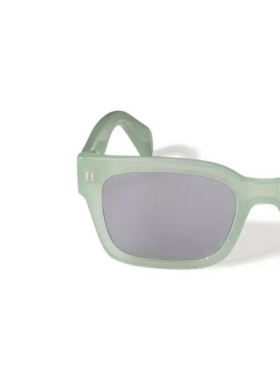 Off-white Full Frame Sunglasses In Green