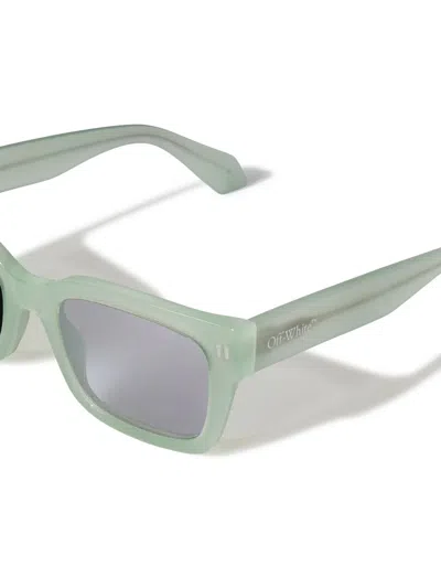 Off-white Full Frame Sunglasses In Green