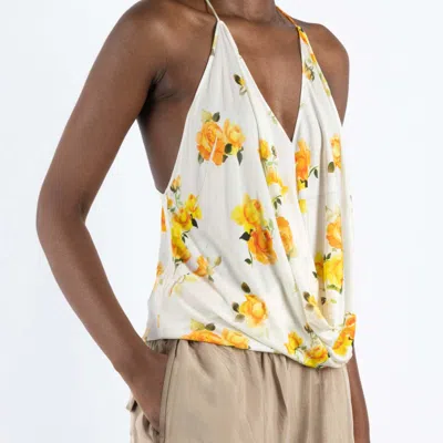 Acne Studios Floral Pattern Top In White