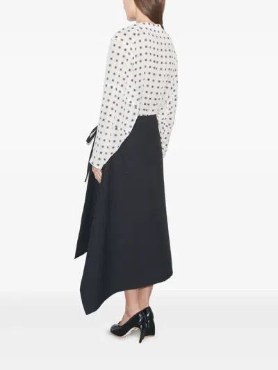 Tory Burch Wrap-effect Midi Skirt In Black