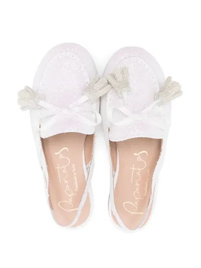 Eli1957 Iridescent Slippers In White