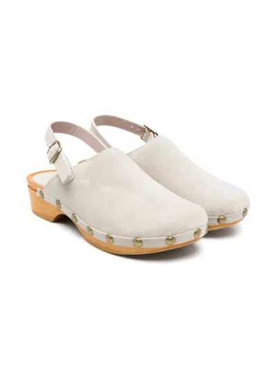 Eli1957 Stud-embellished Clogs In Grey