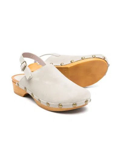 Eli1957 Stud-embellished Clogs In Grey