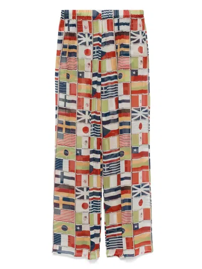 Bode International Trousers In Red