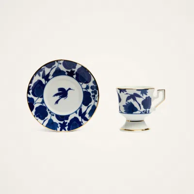 La Doublej Espresso Cup Set Of 2 In Wildbird Blue