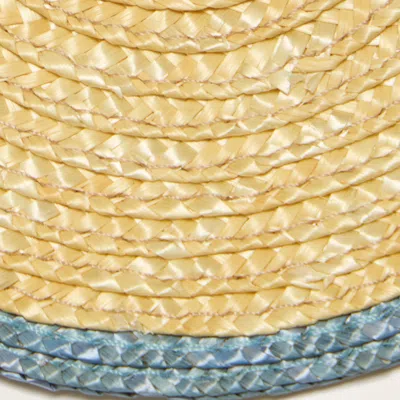 La Doublej Straw Coasters Set Of 2 In Solid Light Blue