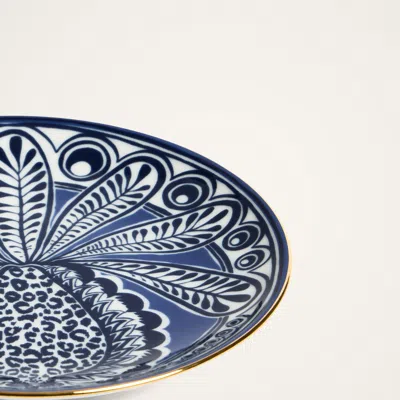 La Doublej Tableware Big Pineapple Blue Uni In Big Pineapple Blue