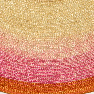 La Doublej Handpainted Sunset Placemats Set Of 2 In Gradient Fuchsia