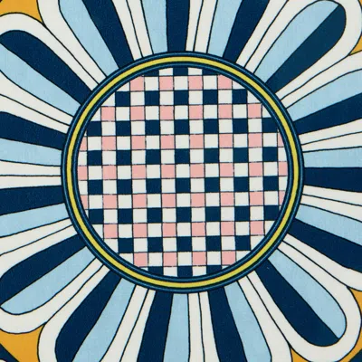 La Doublej Disk Placemats Set Of 2 In Napoli Midnight Blue