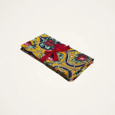 La Doublej Large Napkins Set Of 2 In Ananas Yellow