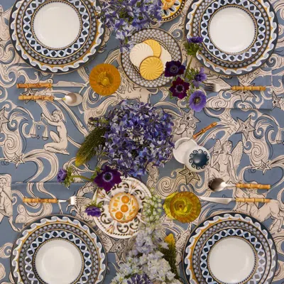 La Doublej Medium Tablecloth In Cosmos Light Blue