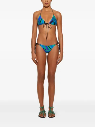 印花三角形比基尼套装