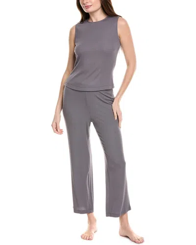 Natori 2pc Rib Essential Pajama Set In Grey