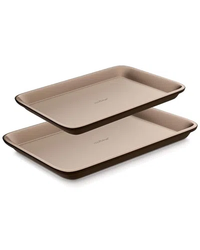 Nutrichef Gold Cookie Sheets (set Of 2) In Black