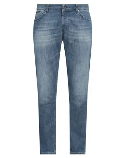 Dondup Man Jeans Blue Size 40 Cotton, Elastomultiester In Blue