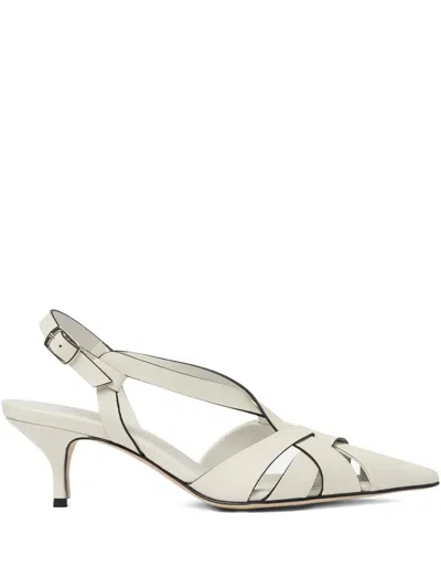 Scarosso Clio Slingback Pumps In White