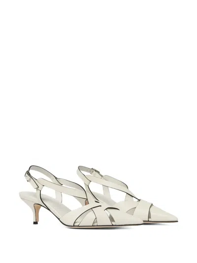 Scarosso Clio Slingback Pumps In White