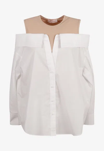 Valentino Sartorial Poplin Shirt In White