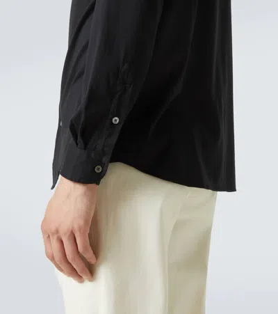 Thom Sweeney Cotton Jersey Shirt In Black