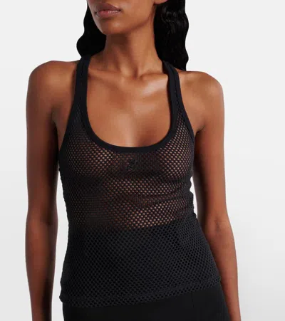 Courrèges Courreges Mesh Tank Top In Black