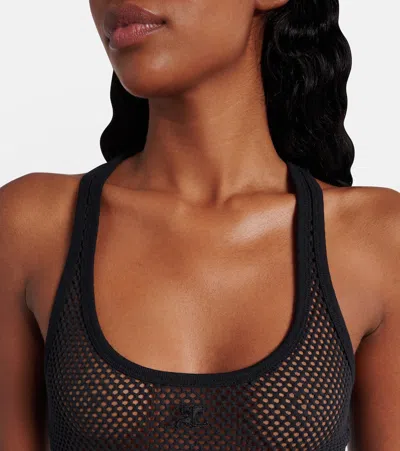 Courrèges Courreges Mesh Tank Top In Black