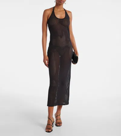 Courrèges Holistic Midi Dress In Black