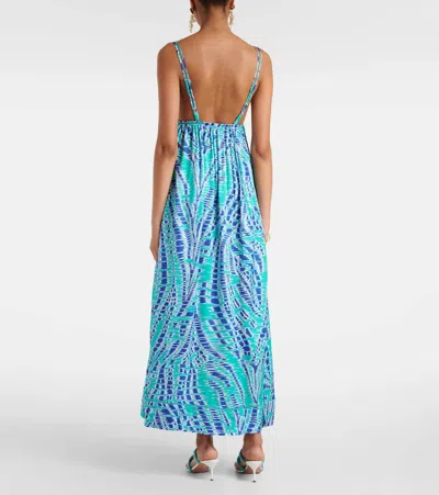 Poupette St Barth Cassandra Printed Satin Slip Dress In Multicoloured