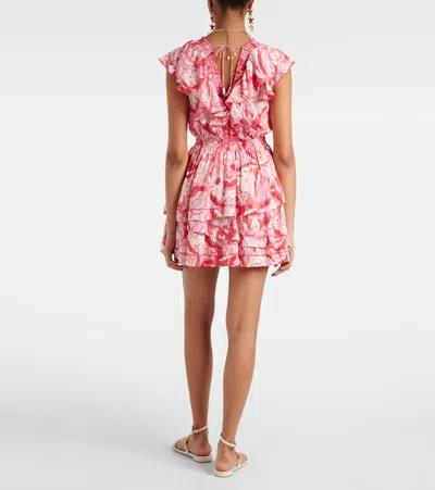 Poupette St Barth Carol Floral Satin Minidress In Multicoloured