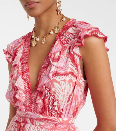 Poupette St Barth Carol Floral Satin Minidress In Multicoloured