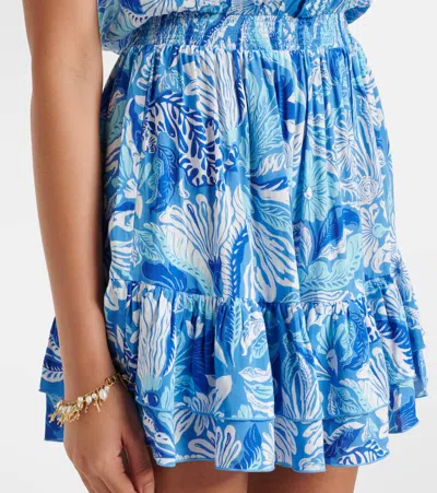 Poupette St Barth Bibi Floral Minidress In Blue