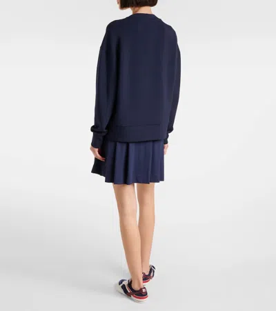 Varley Rasco Namesake Stretch-jersey Sweatshirt In Blue