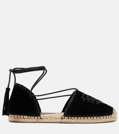 Isabel Marant Celsi Leather Espadrilles In Black