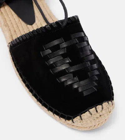 Isabel Marant Celsi Leather Espadrilles In Black