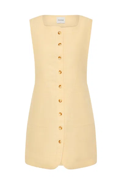 The Posse Emma Button Down Dress In Dusty Citron