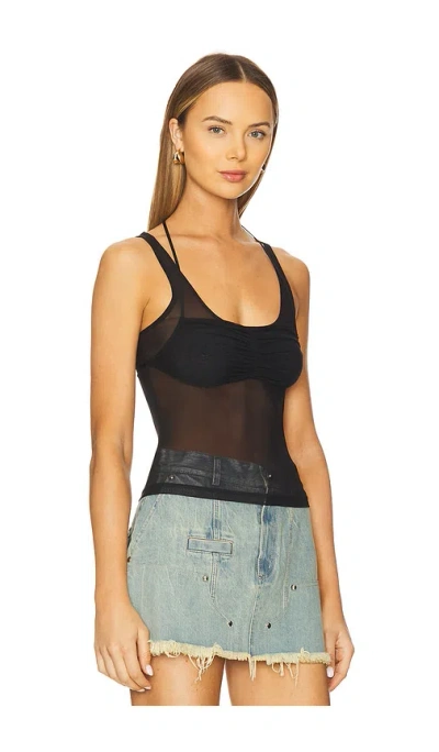 Private Policy Bikini Mesh Top In Black