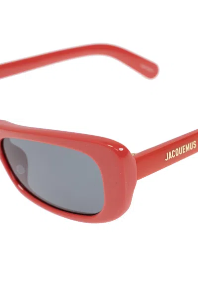 Jacquemus Rectangle Frame Sunglasses In Grey