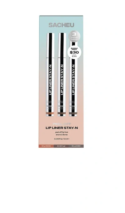 Sacheu Lip Liner Stay-n Deep Bundle In P-inked  Hey-zel & Clover