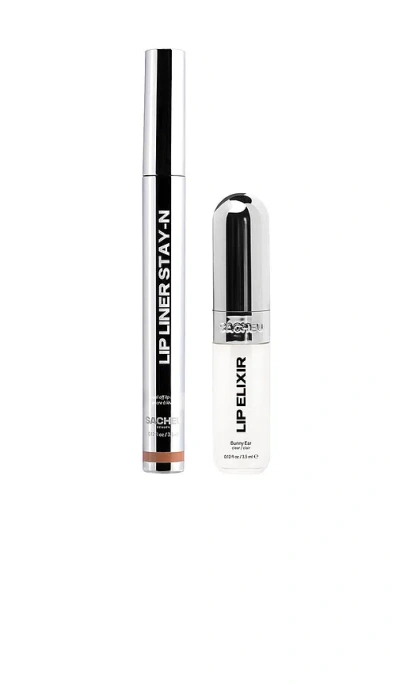 Sacheu Lip Liner Stay-n & Lip Elixir Bundle Line & Shine In P-inked & Bunny Ear