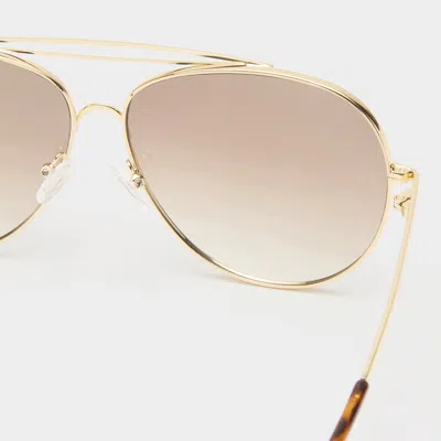 Le Specs Abracadabra In Bright Gold Brown Grad
