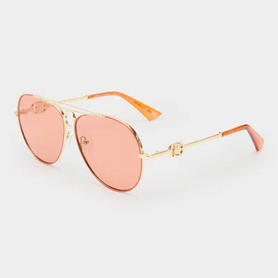 Le Specs Abracadabra In Bright Gold Tangerine
