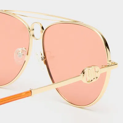 Le Specs Abracadabra In Bright Gold Tangerine