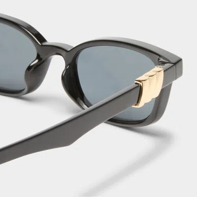 Le Specs Slim Confidential Sunglasses In Black