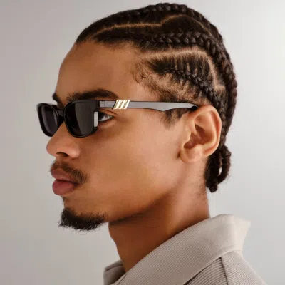 Le Specs Slim Confidential Sunglasses In Black